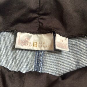 EC!! Belle by Kim Gravel Flexibelle Hollywood Waist Denim Cropped Jeans. Size 14